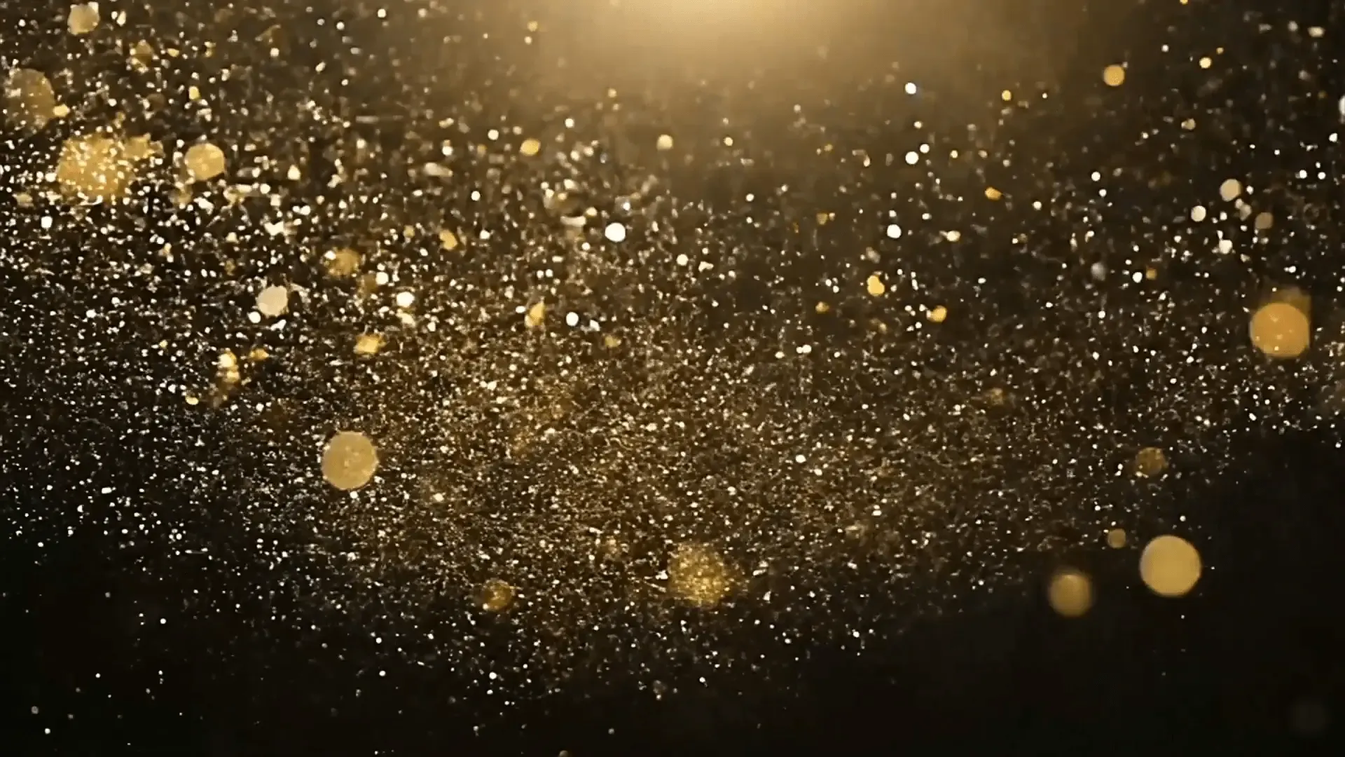 Golden Dust Particles Animation for Luxury Branding Overlay